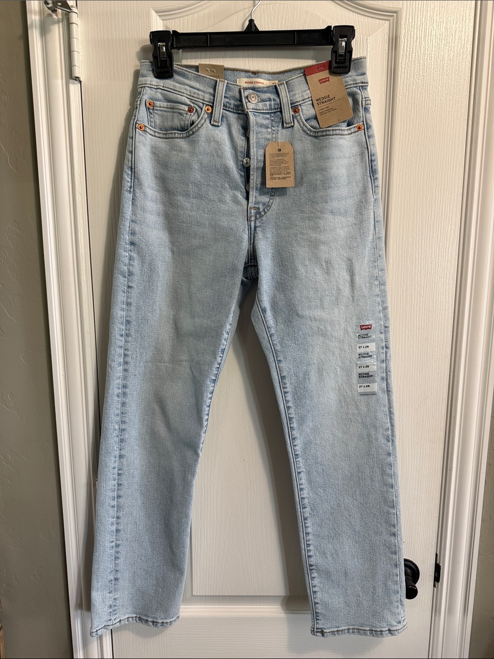 Levi's Pale Blue Straight-Leg Jeans